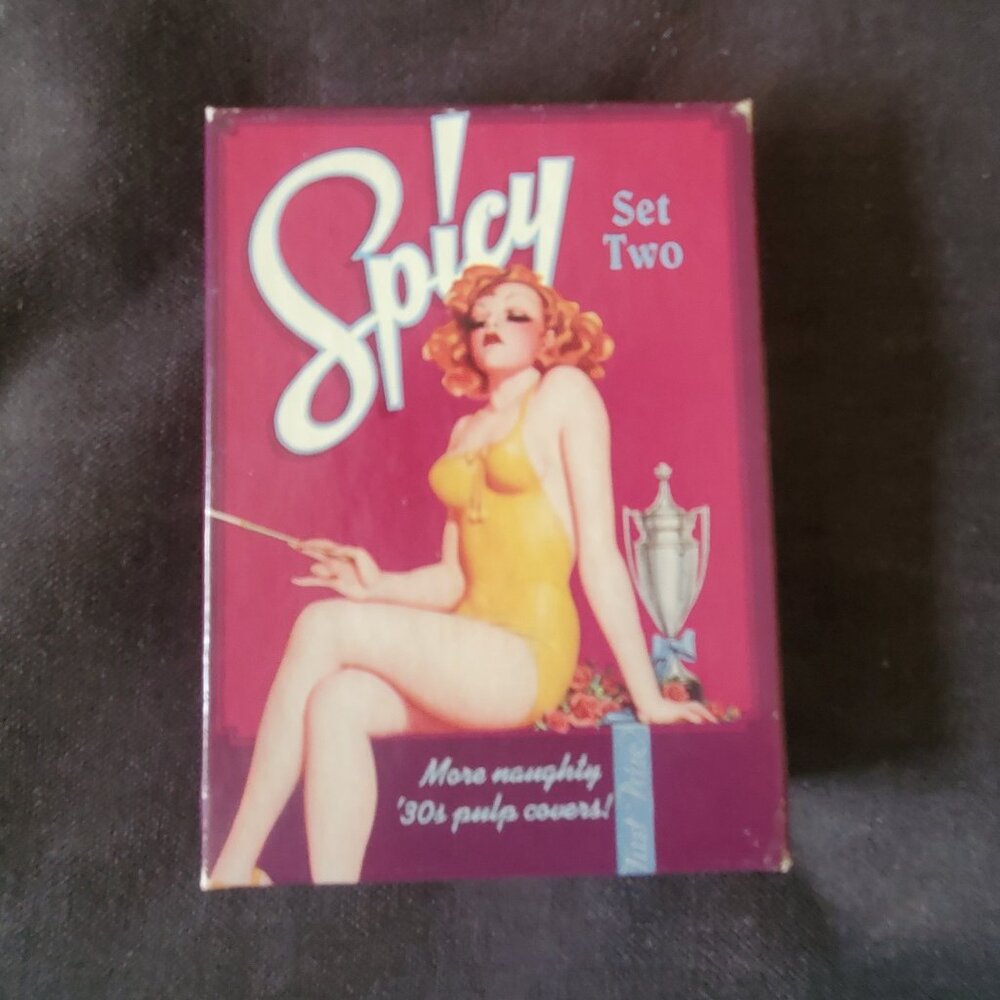 1993 SPICY Set Two NAUGHTY '30S Pulp Cover Trading Cards